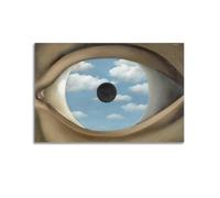 KANGZENG Rene Magritte Painter Works Impression sur toile Motif miroir 50 x 75 cm