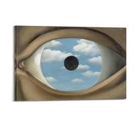 KANGZENG Rene Magritte Painter Works Poster sur toile Motif miroir 20 x 30 cm