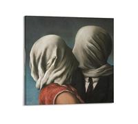 KANGZENG Rene Magritte Peinture murale sur toile pour salon, chambre à coucher 50 x 50 cm