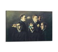 KANGZENG Rene Magritte Peinture sur toile Œuvres de peintre Objets familiers Œuvres d'art pour décoration d'intérieur moderne 20 x 30 cm