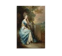 KANGZENG Thomas Gainsborough Painter Works (Portrait d'Anne, Comtesse de Chesterfield) Art Poster Art Toile Décoration murale Photo Décoration d'intérieur moderne 30 x 45 cm