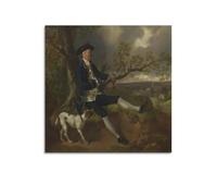 KANGZENG Thomas Gainsborough Painter Works (portrait de John Plampin) Impression sur toile Décoration murale moderne 60 x 60 cm