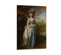 KANGZENG Thomas Gainsborough Painter Works (portrait de Sophia Charlotte Digby) Art mural Impression sur toile Décoration moderne 40 x 60 cm