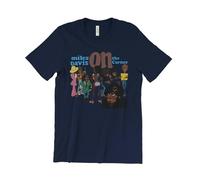 KANGZU Miles Davis on The Corner T-Shirt Jazz Trumpet Legend Sketches in Spain Brew lp1 Blue XL