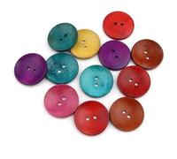 Kanighton Lot de 20 Boutons en Bois de qualité supérieure Multicolore 30 mm