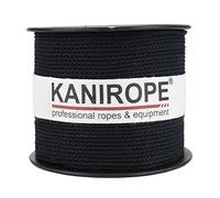 Kanirope® Corde Cordage en Coton COBRAID 1,5mm 100m tressée Noir