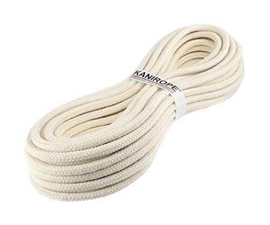 Kanirope® Corde Cordage en Coton COBRAID 10mm 30m tressée Blanc Crème
