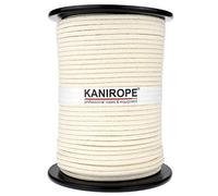 Kanirope® Corde Cordage en Coton COBRAID 5mm 300m tressée Blanc Crème