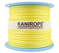 Kanirope® Corde dyneema PRO 1mm 100m jaune 12x tressée SK78 pré-étirée enrobée