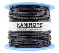 Kanirope® Corde dyneema PRO 2mm 100m noir 12x tressée SK78 pré-étirée enrobée