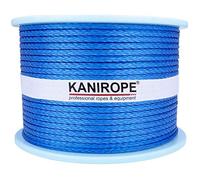 Kanirope® Corde dyneema PRO 8mm 100m bleu 12x tressée SK78 pré-étirée enrobée