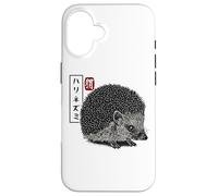 Kanji Japanese Traditional Art Retro Hedgie Animal Lover Coque pour iPhone 16