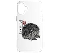 Kanji Japanese Traditional Art Retro Hedgie Animal Lover Coque pour iPhone 16 Plus