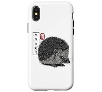 Kanji Japanese Traditional Art Retro Hedgie Animal Lover Coque pour iPhone X/XS