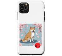 Kanji Japonais Shiba Inu Sakura Fleurs de Cerisier Coque pour iPhone 11 Pro Max