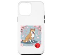 Kanji Japonais Shiba Inu Sakura Fleurs de Cerisier Coque pour iPhone 12 Pro Max