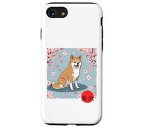 Kanji Japonais Shiba Inu Sakura Fleurs de Cerisier Coque pour iPhone SE (2020) / 7/8
