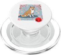 Kanji Japonais Shiba Inu Sakura Fleurs de Cerisier PopSockets PopGrip pour MagSafe