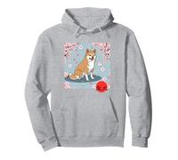Kanji Japonais Shiba Inu Sakura Fleurs de Cerisier Sweat à Capuche