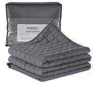 KANKAEU Couverture Lestée 150x200cm 7kg - Couverture Pondérée Contre Stress & Insomnie - Weighted Blanket Entièrement Lavable & Respirante - Thérapie par Pression Scientifique (60-80kg)