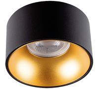 Kanlux Support de Spot Encastrable Rond Mini RITI GU10 Noir et Or