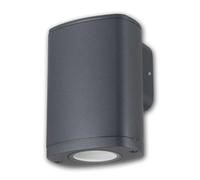 Kanlux Luminaire extérieur/éclairage de façade moderne ZEVI-EL, anthracite en aluminium, pour GU10, émission de lumière unilatérale, montage mural pour une utilisation intérieure et extérieure, IP54