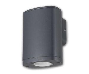 Kanlux Luminaire extérieur/éclairage de façade moderne ZEVI-EL, anthracite en aluminium, pour GU10, émission de lumière unilatérale, montage mural pour une utilisation intérieure et extérieure, IP54