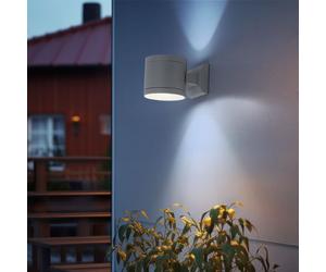 Kanlux Wandleuchte Außen Auf Ab IP54 Alu Glas G9 Grau 1 Lumière 07083
