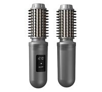 KANLVU 2 En 1 Sans Fil Lisseur Cheveux Et Boucleur, Fer à Lisser Avec 3 Vitesses De Température Réglables écran Led, Brosse Lissante Pour Cheveux(Gray)