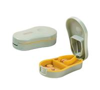 KANLVU 2 Pièces Séparateur De Pilules, Coupe Comprimé Pour Petites Et Grandes Pilules Voyage Coupe Medicaments Lame En Acier Inoxydable Coupe Cachet(Vert)