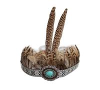 KANLVU Accessoires De Danseuse Et Coiffe à Plumes pour Cabaret, Burlesque, Spectacles Musicaux Cosplay Costume Accessoires Vintage pour Femmes avec Bandeau élastique(Children,E)