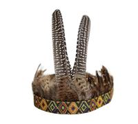 KANLVU Accessoires De Danseuse Et Coiffe à Plumes pour Cabaret, Burlesque, Spectacles Musicaux Cosplay Costume Accessoires Vintage pour Femmes avec Bandeau élastique(Adults,D)