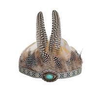 KANLVU Accessoires De Danseuse Et Coiffe à Plumes pour Cabaret, Burlesque, Spectacles Musicaux Cosplay Costume Accessoires Vintage pour Femmes avec Bandeau élastique(Adults,B)