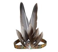 KANLVU Accessoires De Danseuse Et Coiffe à Plumes pour Cabaret, Burlesque, Spectacles Musicaux Cosplay Costume Accessoires Vintage pour Femmes avec Bandeau élastique(Adults,G)