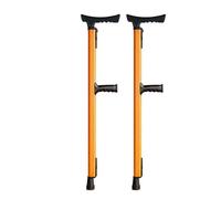 KANLVU Béquilles Médicales Adulte Alliage D'aluminium Béquilles D'avant-Bras Personnes âgées Canne Béquille Orthopédique Réglables Soutien En Cas De Blessure à La Jambe(Orange,2Pcs)
