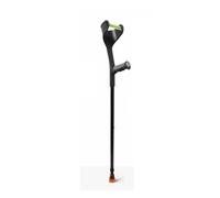 KANLVU Béquilles Médicales Adulte, Avec Poignée Intégrée Légères, Pour Une Utilisation Nocturne, Antidérapantes Béquilles D'avant-Bras Aluminium Béquille Orthopédique(Noir,1Pcs)