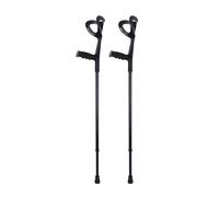 KANLVU Béquilles Médicales Adulte Réglage En Hauteur, Aluminium Béquilles D'avant-Bras Poignée Confortable Béquille Orthopédique Pour Un Soutien Stable Lors De La Marche(Black,140-165CM_2PCS)