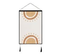 KANLVU Cache Compteur Electrique Mural Tissu D'arrière-Plan Peinture De Blindage Cache Tableau Electrique avec Pompons Protection Couvercle De Panneau électrique(35 * 50cm,10)