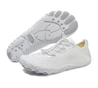 KANLVU Chaussure Aquatique Femmes Hommes Séchage Rapide Barefoot Shoes Antidérapantes Chaussures Pieds Légères Chaussures Minimalistes Avec Sangles Pour La Plage(Blanc,44 EU)
