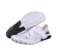 KANLVU Chaussures De Tai Chi pour Femmes, Chaussures Kung Fu à Cinq Doigts pour Hommes Confortables Respirantes pour d'arts, Yoga, L'entraînement en Salle De Sport(Blanc,42 EU)