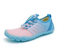 KANLVU Chaussures Minimalistes Barefoot Femme Homme Séchage Rapide Baskets Antidérapantes Chaussures Pieds Maille Respirante Légères Pour La Plage, La Piscine, Le Surf(Pink,42EU)
