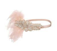 KANLVU Coiffe à Plumes avec Strass Scintillants, pour Cabaret, Danseuses De Las Vegas, Spectacles De Broadway Flapper des Années 1920 Cosplay Costume Accessoires Coiffe De Showgirl(D)