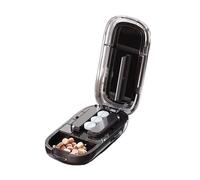 KANLVU Coupe Comprimé Pour Plusieurs Pilules à La Fois, Coupe Medicaments Avec Réglage De L'alignement Séparateur De Pilules Pour Les Petites Pilules Portable Coupe Cachet(Noir)