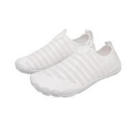 KANLVU Femmes Hommes Barefoot Chaussure Aquatique Séchage Rapide Baskets Bout Large Chaussures Minimalistes Maille Respirante Antidérapantes Chaussures Pieds(Blanc,44 EU)