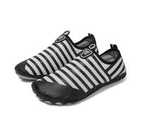KANLVU Femmes Hommes Barefoot Chaussure Aquatique Séchage Rapide Baskets Bout Large Chaussures Minimalistes Maille Respirante Antidérapantes Chaussures Pieds(Noir,44 EU)