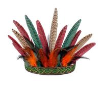 KANLVU Indien Coiffe à Plumes pour Danseuses De Carnaval, Galas à Thème Coiffe Tribu Africaine Style Ethnique Accessoires pour Cheveux Réglable Confortable Large Bandeau(55-60CM,B)