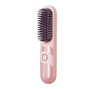 KANLVU Lisseur Cheveux Sans Fil Avec PoignéE Ergonomique, 3 Réglages De Chaleur Mini Brosse Lissante Pour Cheveux Pour Un Coiffage Rapide, Portable Fer A Lisser Chauffage Rapide(Pink)