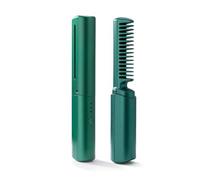 KANLVU Portable Hair Straightener Lisseur Cheveux Sans Fil à Chauffage Rapide, Mini Brosse Lissante Pour Cheveux Pour La Maison Et Les Voyages Rechargeable(Vert)