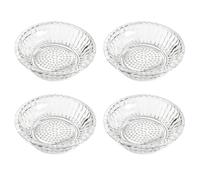 KANLVU Râpe à Ail En Verre Assiette Gratte Ail Pour Purée D'ail Et De Gingembre, Assiette A Raper Manuelle Avec Bol Pour Râper Le Wasabi, Le Gingembre, L'ail, Le Fromage(4pcs)