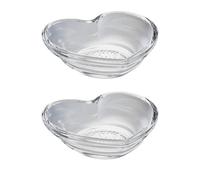 KANLVU Râpe à Ail En Verre Forme De Cœur Râpe à Gingembre Bol à Sauce Pour Sauce Soja, Assiette Gratte Ail Lavable Au Lave-Vaisselle Assiette A Raper Léger Et Compact(2pcs)